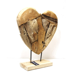 Serce z drewna tekowego na podstawie 50x40m